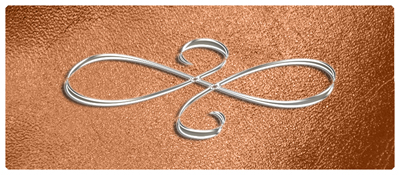 DNSEMP-L-601-SL-SH-CP Silver Scroll Shimmer Copper